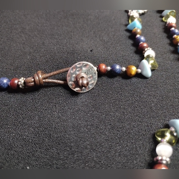 Chaps Turquoise And Multi-Color Beaded Necklace - Picture 6 of 9